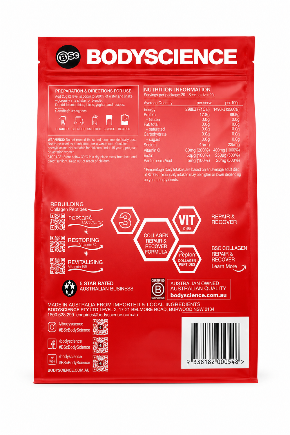 BSc Collagen Repair & Recover