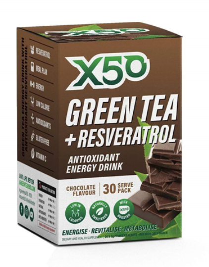 X50 Green Tea + Resveratrol Peach 60 Serves