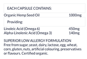 SANDERSON Premium Organic Hemp Seed Oil 1000mg Softgels