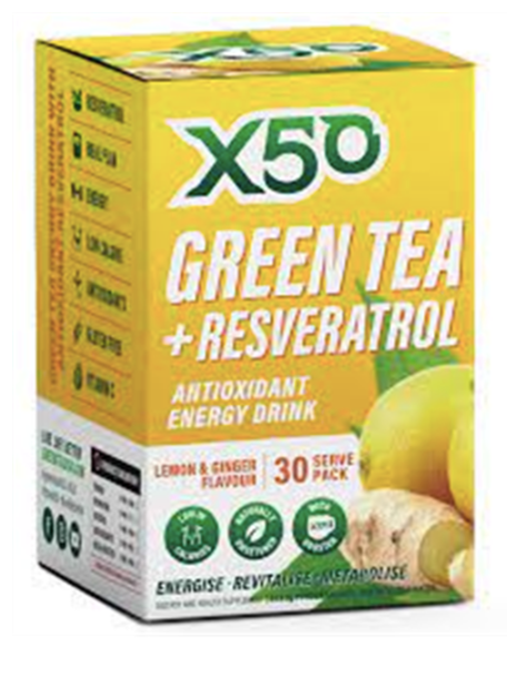 X50 Green Tea + Resveratrol Peach 60 Serves