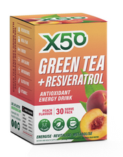 X50 Green Tea + Resveratrol Peach 60 Serves