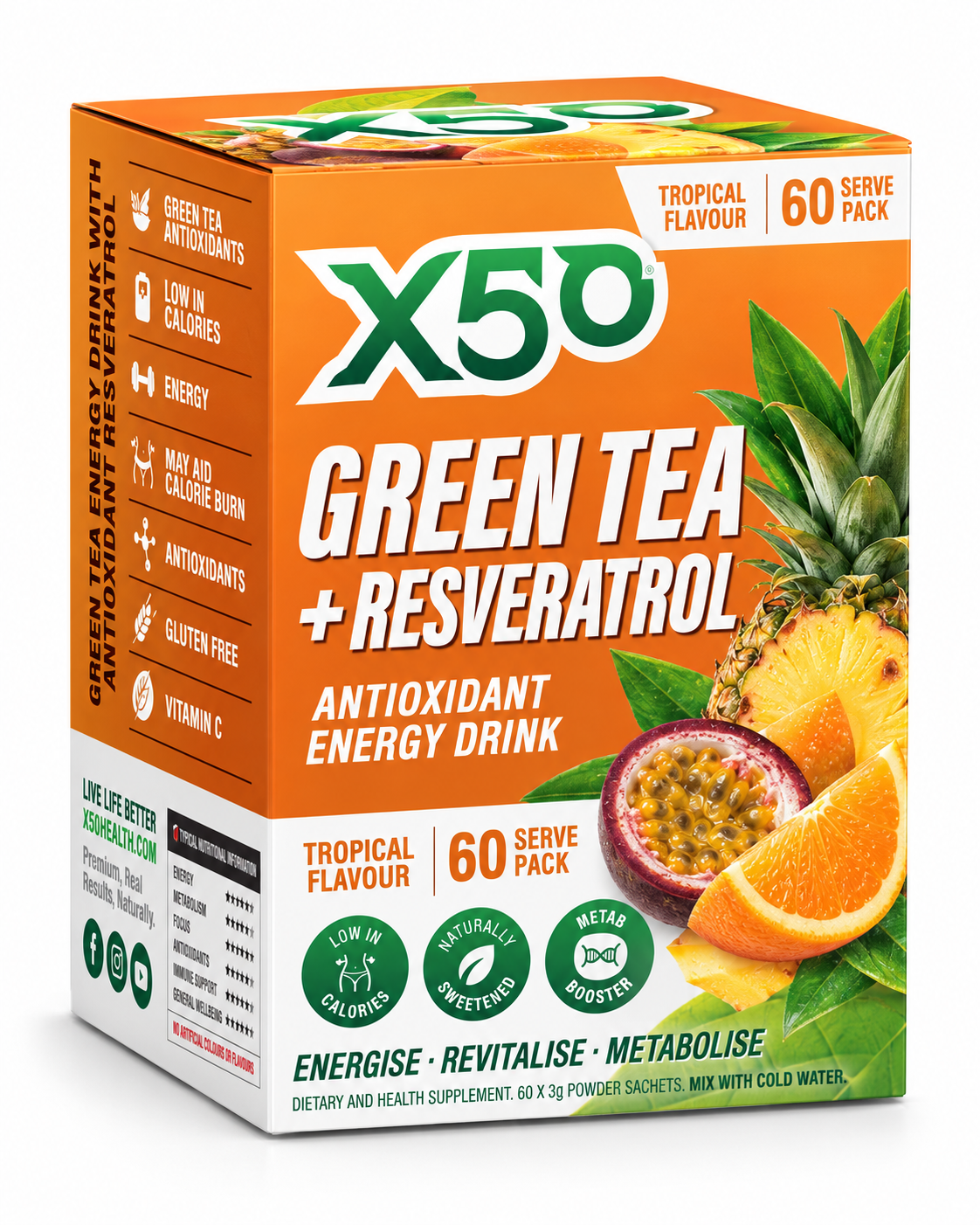 X50 Green Tea with Resveratrol 60 serv